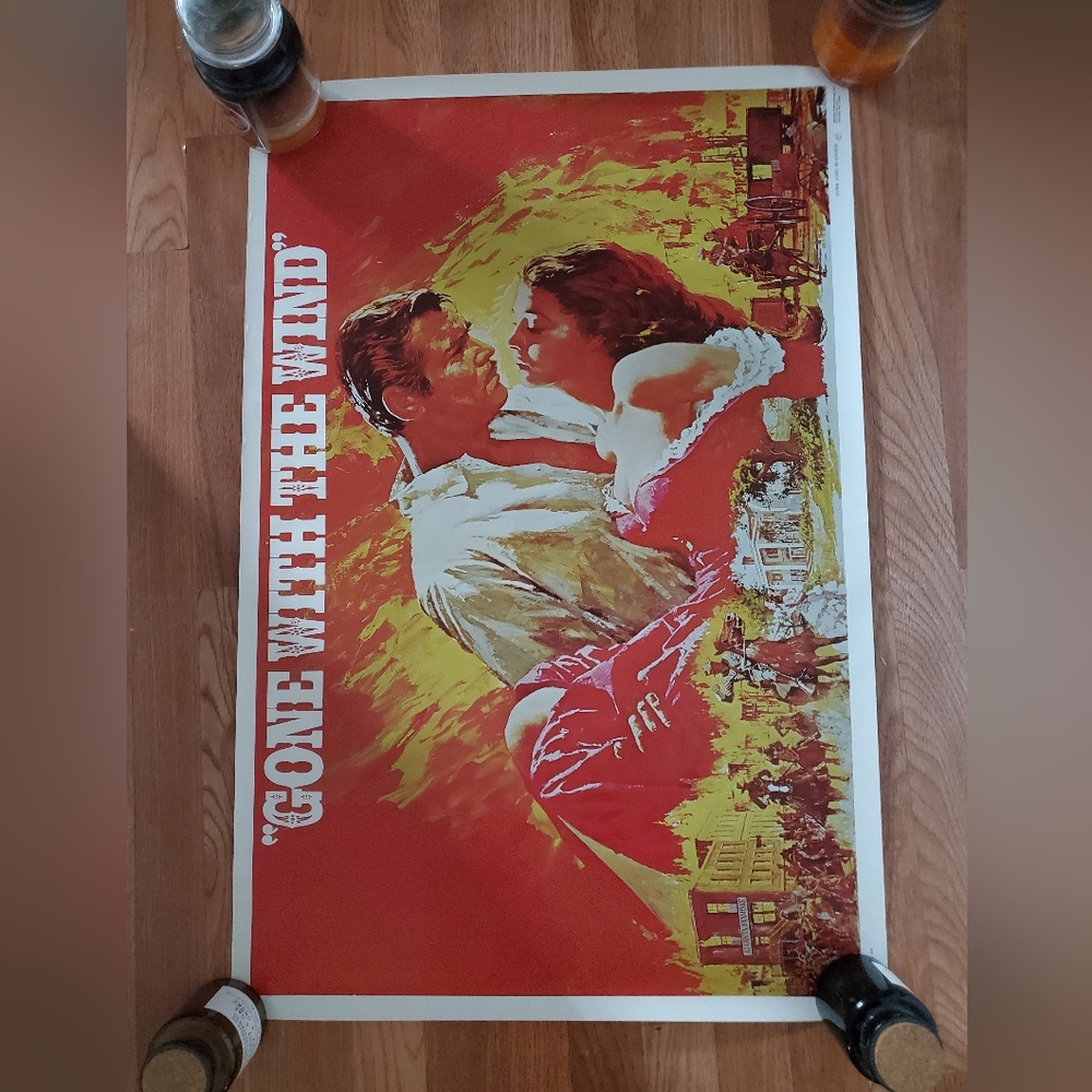 Rare Gone With The Wind Vintage Poster Set Clark Gable Vivien Leigh